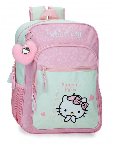 MOCHILA ADAP.38CM.HELLO KITTY PARIS